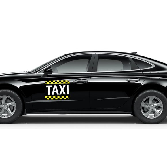 Pair (2) Of Taxi Service Car Magnets 9x12 Generic Transportation Driver Signage - Picture 2 of 3